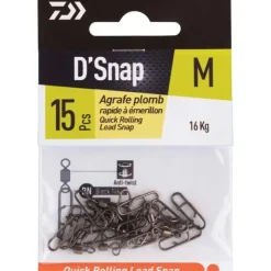 Daiwa Montage Ligne * Agrafe Plomb Rapide A Emerillon - Par 20
