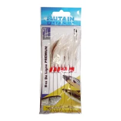 Autain Lignes Montées * Bas De Ligne 7 Hamecons Blanc