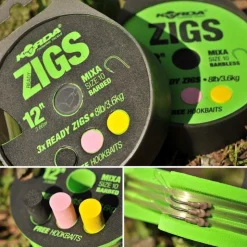 Korda Montages Carpe * Bas De Ligne Monte Carpe Ready Tied Zigs