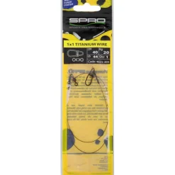 Spro Fils - Tresses - Bdl Carnassier * Bas De Ligne Matte Black Leader 1X1 Titanium