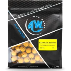 Any Water Appâts Carpe^Bouillette Top Boilies Banana & Scopex - 1Kg