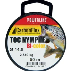 Powerline Fils Truite^Fluorocarbone Carbonflex Toc Nymphe Bi-Color - 50M