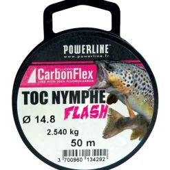 Powerline Fils Truite * Fluorocarbone Carbonflex Toc Nymphe Flash - 50M