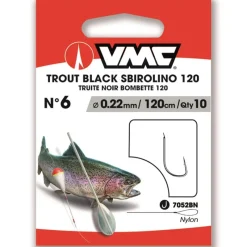 VMC Petit Matériel^Hameçon Monté Trout Black Sbirolino 120