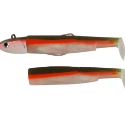 Fiiish Leurres Mer * Kit Leurre Souple Arme Combo Black Minnow 140 + Tete Plombee Deep