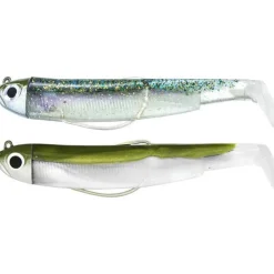 Fiiish Leurres Carnassiers|Leurres Mer * Kit Leurre Souple Arme Double Combo Black Minnow 70 + Tete Plombee Shore