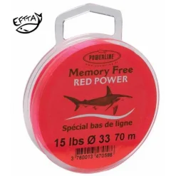Powerline Tresses - Fils - Bdl Mer * Nylon A Bas De Ligne Memory Free Red Power