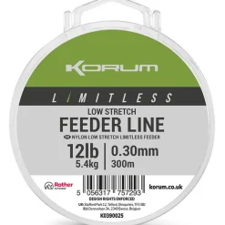 Korum Feeder|Fils - Tresses Coup & Anglaise^Nylon Limitless Low Stretch Feeder Line - 300M