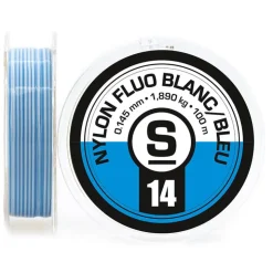 Sempe Fils Mouche|Fils Truite * Nylon Fluo Bicolore Blanc/Bleu