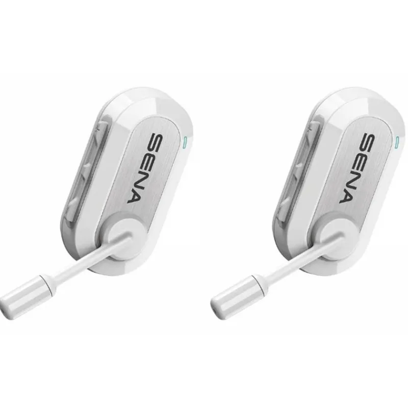 Sena Sécurité & Secours^Pack De 2 Casques Bikom 20 Duo Blanc : Intercom Avec Microphone Mesh Full Duplex Bluetooth