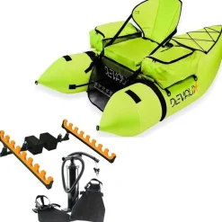 Devaux Float Tube & Accessoires|Float Tubes & Accessoires^Pack Float Tube Kayak Tube Cap-V2000 Chartreuse