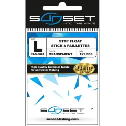 Sunset Montage Ligne * Stop Float St-S-5024 Stick Transparent À Paillettes