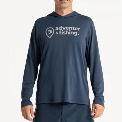 Adventer & Fishing Sweats & Polaires^Sweat Homme Golon Anti Uv À Capuche - Marine