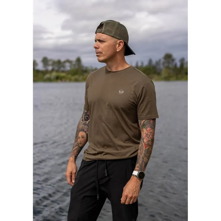 Korda T-Shirts, Polos & Chemises * Tee Shirt Manches Courtes Homme One Liner Tee - Olive