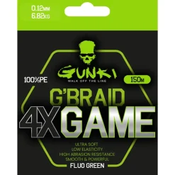 Gunki Fils - Tresses - Bdl Carnassier * Tresse G’Braid 4X Game - Vert Fluo -150M