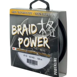 Powerline Fils - Tresses Carpe|Fils - Tresses - Bdl Carnassier * Tresse Braid Power - Gris - 250M
