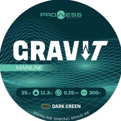 Prowess Fils - Tresses Carpe * Tresse Gravi-T Mainline Braid X8 - 300M