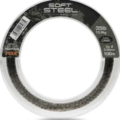 Fox Fils - Tresses Carpe * Tête De Ligne Soft Steel Fleck Camo Leader