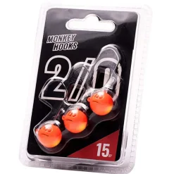 Monkey Lures Têtes Plombées * Tête Plombée - Orange/Jaune - Par 3