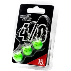 Monkey Lures Têtes Plombées^Tête Plombée - Vert/Blanc - Par 3